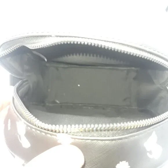 ​Underonesky Black Backpack Purse with White Kitties & Front Zipper Pocket NEW - Picture 7 of 8